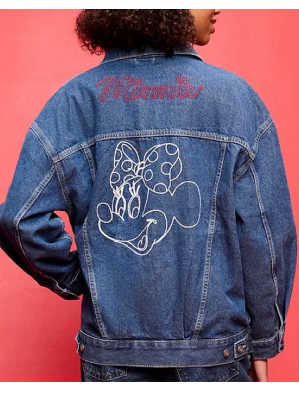 NWT Old Navy Minnie Mouse Embroidered Denim Jacket